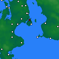 Nearby Forecast Locations - Kopenhaga - mapa