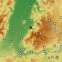 Nearby Forecast Locations - Fryburg Bryzgowijski - mapa