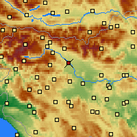 Nearby Forecast Locations - miejska Kranj - mapa