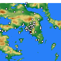 Nearby Forecast Locations - Ateny - mapa