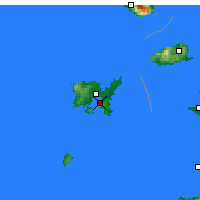 Nearby Forecast Locations - Mudros - mapa